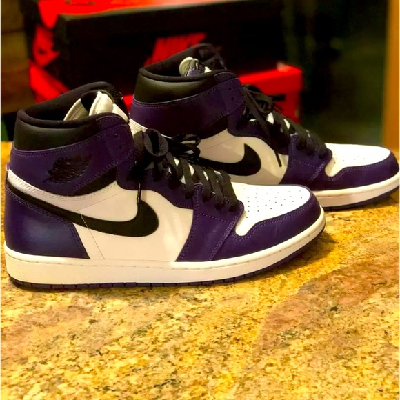 Jordan 1 Retro High Court Purple White - Picture 1 of 6